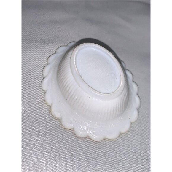 Vtg Mosser Mini Chicken on Nest Tie Dye Glass Salt Cellar Basket C880 - Picture 9 of 10